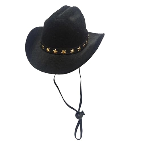 Cowboyhut für Hund, Hundehut | Atmungsaktive Haustier-Cowboymütze für Katzen,Welpen-Halloween-Kostüme, Bequeme Haustier- -Dekoration für Sommer-Outdoor-Walking-Camping von Buhyujkm