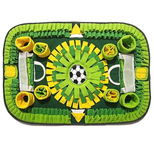 Dog Sniff Mat, Football Stadium Design Enrichment Foraging Mat, Slow Eating & Nonslip Pet Feeding Rug, Portable Carpet, Encourages Natural Skills, Perfect for Interactive Play von Buhyujkm