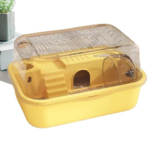 Double-Layer Hamster House, Safety Habitat Cage, Anti Escape Small Animal Enclosure, Removable Design for Easy Cleaning, Ideal for Hamsters, Gerbils, and Small Pets, Yellow von Buhyujkm