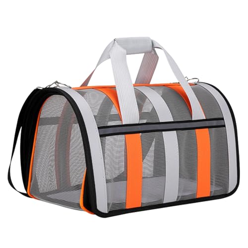 Faltbare Haustiertasche | Reise Haustier Carrier | Mesh Pet Carrier Travel Carrier mit mehreren Mesh-Einsätzen zum Fliegen, Besuch des Tierarztes für lange Zeit, Reisen, Autofahren von Buhyujkm