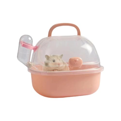 Hamster-Tragetasche – Hamster-Tragetasche – Atmungsaktiver Tier-Tragetasche, tragbare Hamster-Reisetasche mit Wasserflasche für kleine Haustiere, Rennmäuse, Mäuse, Zwerghamster von Buhyujkm