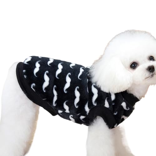 Hundepullover | schwarz-weißes Haustier-Sweatshirt, warme Hundekleidung, weiche zweibeinige Fleecejacke, Winter-Haustier-Outfits für kleine und mittelgroße Hunde von Buhyujkm