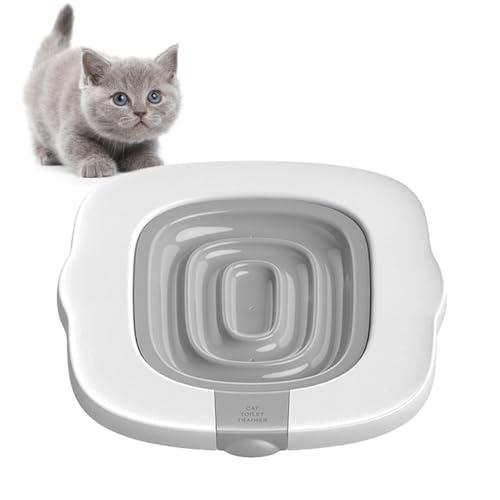 Katzentoilette, tragbares Katzentoiletten-Trainingssystem, 40,6 x 37,8 cm, professioneller Kätzchentoiletten-Trainer, kleiner Auto-Toilettenartikel für Katzen, jedes Alter und jede Rasse von Buhyujkm