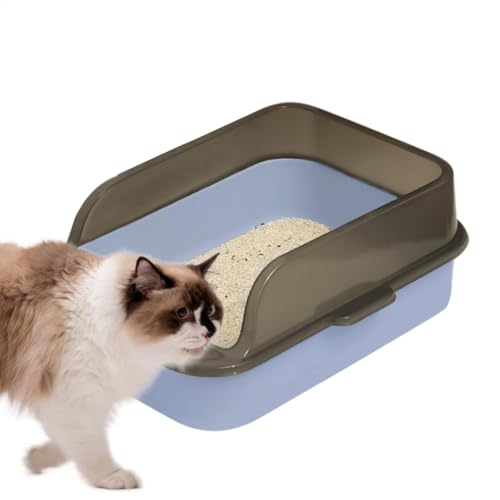 Open Litter Box, Open Top Hygienic Odor Control Cat Pan, 15.35x11.02x5.71 inches, Easy to Clean High Sided Box, Spacious Pet Toilet for Kittens, Cats, Indoor Use, Home Supplies von Buhyujkm