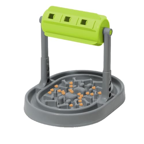 Pet Rolling Slow Feeder, verstellbares interaktives Spielzeug, 30,5 x 26,7 x 27,7 cm, multifunktionaler Futterspender, ungiftiges Design, ansprechendes Leckerli-Puzzle für Hunde, Welpen, Kätzchen von Buhyujkm