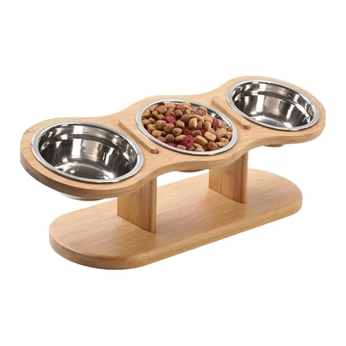 Raised Tilted Cat and Dog Feeder Bowl | Anti-Vomiting Elevated Bowl for Small Dogs and Cats | Protective Pet Feeding Bowl with Non-Slip Stand | Raised Cat Bowl for Improved with 16.54x5.51x5.51 inches von Buhyujkm