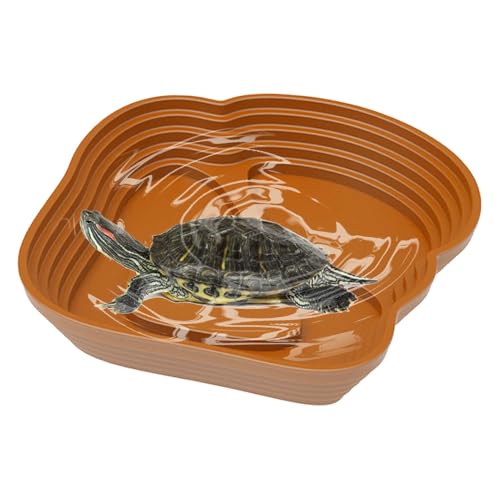 Reptile Water and Food Bowl, Portable Dish for Tortoise, 8.66x8.07x0.98 Inches Gecko, Snake, Bearded Dragon, Aquarium Ornament & Habitat Accessory for Terrarium or Tank von Buhyujkm