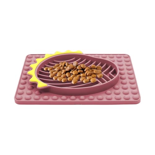 Slow Feeder Hundenäpfe, Anti-Tipover Design Haustier Leckmatte, Stabile Leckmatte für Haustiere, Langsames Fressen Lick Pad für Hund, Slow Feeder Matte für Katzen, Anti-Tip Pet Feeding Lick Pad, Hund von Buhyujkm