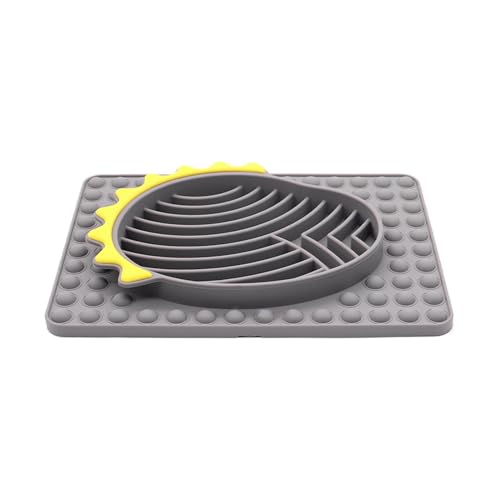 Slow Feeder Hundenäpfe, Anti-Tipover Design Haustier Leckmatte, Stabile Leckmatte für Haustiere, Langsames Fressen Lick Pad für Hund, Slow Feeder Matte für Katzen, Anti-Tip Pet Feeding Lick Pad, Hund von Buhyujkm