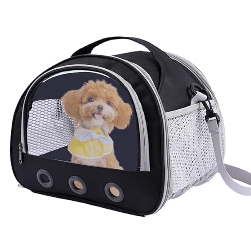 Tragetasche für kleine Haustiere, tragbare Hamster-Reisetasche, Outdoor-Umhängetasche mit atmungsaktivem Netzgewebe, verstellbarer Gurt, ideal zum Tragen von Hamstern, Kaninchen und anderen von Buhyujkm