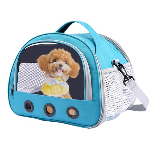 Tragetasche für kleine Haustiere, tragbare Hamster-Reisetasche, Outdoor-Umhängetasche mit atmungsaktivem Netzgewebe, verstellbarer Gurt, ideal zum Tragen von Hamstern, Kaninchen und anderen von Buhyujkm