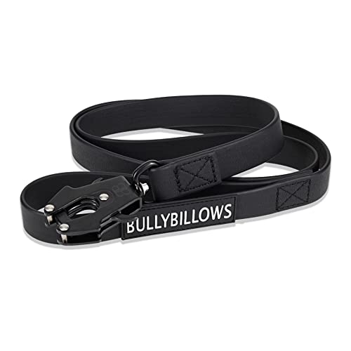 BullyBillows Billowthane® Hundeleine, 1,2 m, Mattschwarz von BullyBillows