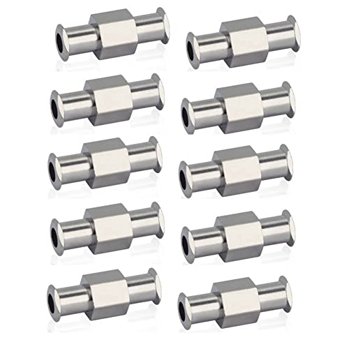 Bumdenuu 10-Teiliger Koppler Luer-Spritzenanschluss Metall-Doppelgelenke Luer-Lock-Adapter-Koppler für Pneumatische Teile von Bumdenuu