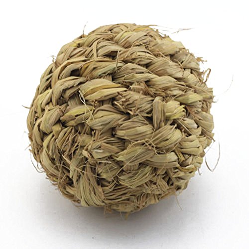 Bumdenuu Haustier-Kauen-Spielzeug-natuerliches Gras-Ball mit Fuer Kaninchen Meerschweinchen Zahnreinigung von Bumdenuu