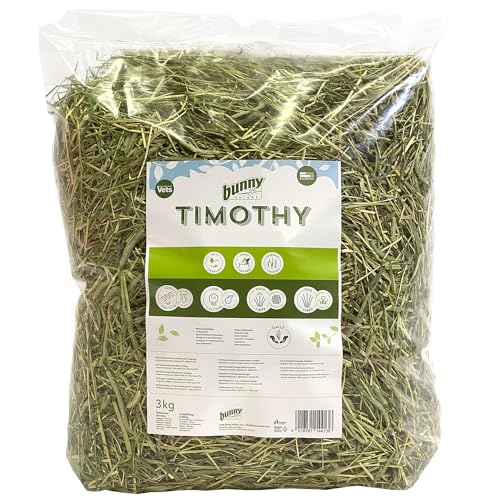 bunnyNature Timothy 3kg | Hochwertiges Heu für Zwergkaninchen & Nagetiere | Made in Germany | Natürlicher Zahnabriebt | Tierwohl & Qualität von bunny NATURE