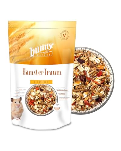 bunnyNature HamsterTraum Expert - Alleinfuttermittel für Hamster - Hamster-Futter Mix mit Vitaminen, Power-Ingredients & Mehlwürmern - 500g von bunny NATURE