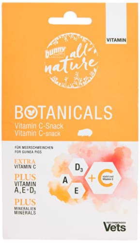 Bunny Botanicals Vitamin C Snack all Nature | 150 g | Nahrungsergänzung für Meerschweinchen | 100% Natur | Ohne Zucker, Zusatzstoffe, Geschmacksverstärker oder Farbstoffe von Bunny Nature