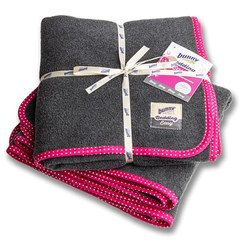 bunnyNature Bedding Easy Pink - Waschbare Pipi-Pads für Meerschweinchen, Kaninchen - Kleintier Decke - Weicher Fleece & Saugstarker Molton - Antiallergisch strooiselmat von Bunny