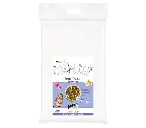 Bunny Nature DeguTraum BASIC | 1,2 kg | Alleinfuttermittel für Degus | Balancierte Long-Life-Rezeptur | Erlesene Zutaten aus der Heimat der Degus | Artgerechte Vielfalt von Bunny Nature