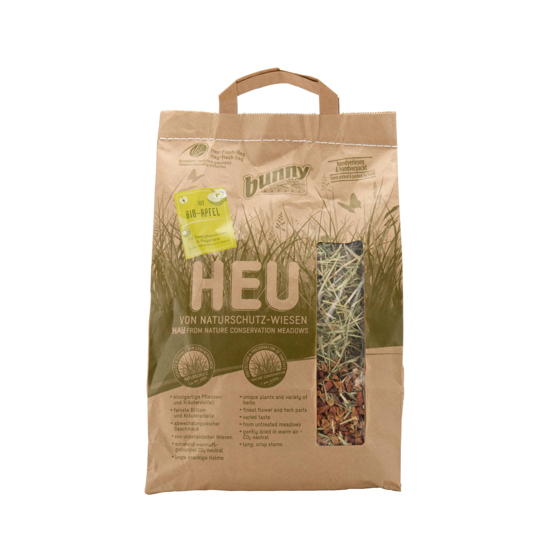 Bunny Nature Heu von Naturschutz-Wiesen - 600 g von Bunny Nature