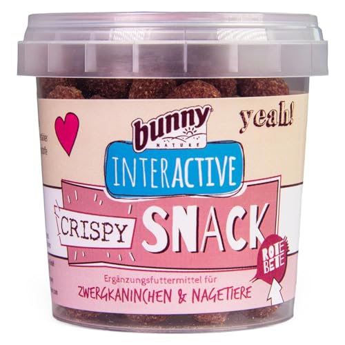 Bunny Crispy Snack rote Bete | 50 g | Ergänzungsfuttermittel für Zwergkaninchen und Nagetiere | Der perfekte Belohnungssnack für Nager | Nur 3 Zutaten | Wiederverschließbar von Bunny Nature