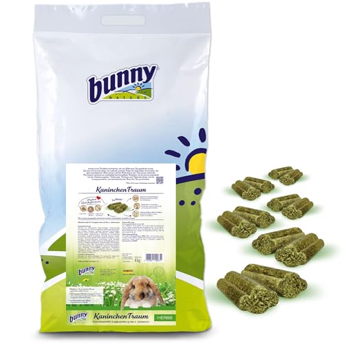 bunnyNature KaninchenTraum Herbs - Zwergkaninchen Alleinfuttermittel ab dem 6. Lebensmonat - Kaninchen-Futter mit Erlesenen Pflanzen & Extra Kräutern - 4kg von bunny NATURE