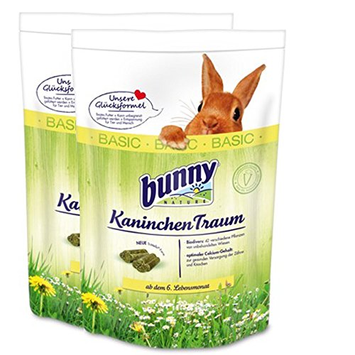 2 x 4 kg = 8 kg Bunny Kaninchen Traum Basic mit 42 verschiedenen Grünpflanzen von Zigzagmars