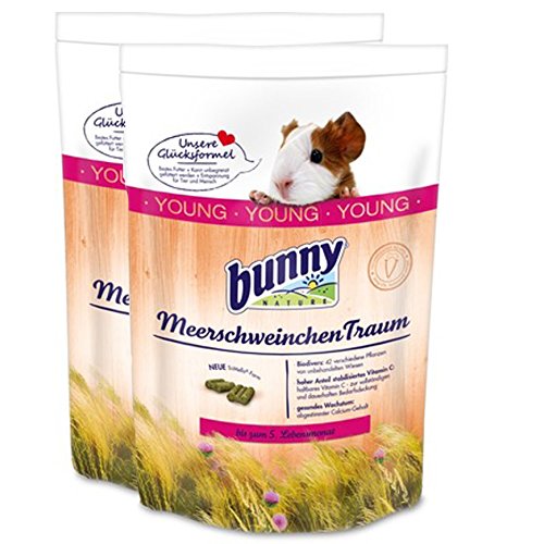 2 x 4 kg =8kg Bunny Meerschweinchen Traum Young für Meerschweinchen bis 5 Monate von Bunny