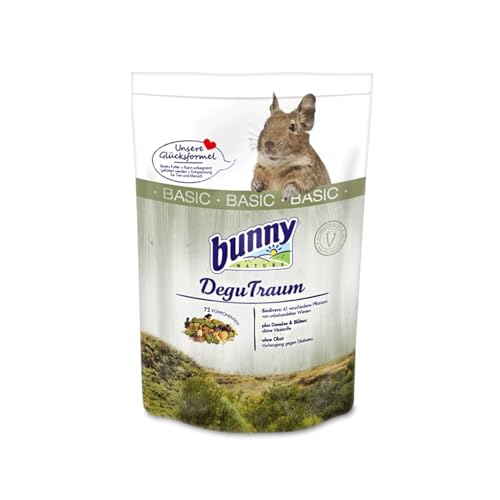 Bunny Nature DeguTraum Basic | 3,2 kg | Alleinfuttermittel für Degus | Balancierte Long-Life-Rezeptur | Erlesene Zutaten aus der Heimat der Degus | Artgerechte Vielfalt von Bunny