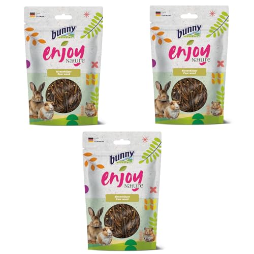 Bunny EnjoyNature Birnenhölzer | 3er Pack | 3 x 100 g | Einzelfuttermittel für Zwergkaninchen und andere Nagetiere | Natürliche, Intensive Knabberbeschäftigung für Nagetiere von Bunny