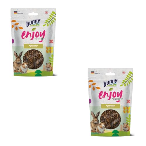 Bunny EnjoyNature Birnenhölzer | Doppelpack | 2 x 100 g | Einzelfuttermittel für Zwergkaninchen und andere Nagetiere | Natürliche, Intensive Knabberbeschäftigung für Nagetiere von Bunny