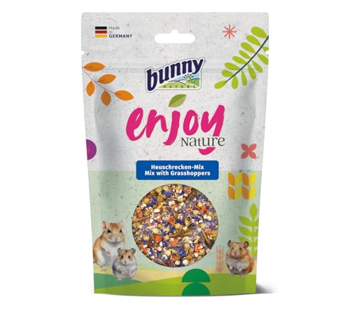 Bunny EnjoyNature Heuschrecken-Mix | 50 g | Ergänzungsfuttermittel für Hamster, Zwerghamster, Farbmäuse, Rennmäuse und Ratten | Hergestellt komplett ohne Zusatzstoffe von Bunny