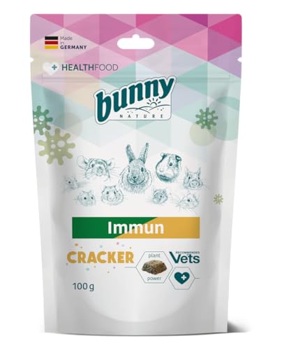 Bunny Immun Cracker | 100 g | Ergänzungsfuttermittel für Zwergkaninchen und Nagetiere | Unterstützung der körpereigenen Abwehrkräfte und des Immunsystems | Mit Echinacea von Bunny