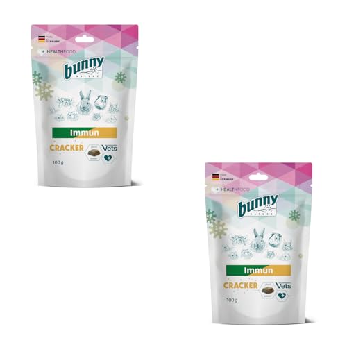 Bunny Immun Cracker | Doppelpack | 2 x 100 g | Ergänzungsfuttermittel für Zwergkaninchen und Nagetiere | Unterstützung der körpereigenen Abwehrkräfte und des Immunsystems | Mit Echinacea von Bunny