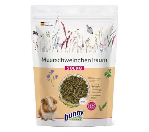 Bunny Nature MeerschweinchenTraum Young | 600 g | Alleinfuttermittel für Meerschweinchen | Bis zum 5. Lebensmonat | Mit Pflanzen aus der Heimat der Meerschweinchen von Bunny