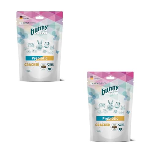 Bunny Prebiotic Cracker | Doppelpack | 2 x 100 g | Ergänzungsfuttermittel für Zwergkaninchen und Nagetiere | Unterstützung der Verdauung | Mit darmgesundheitsförderndem Innulin von Bunny