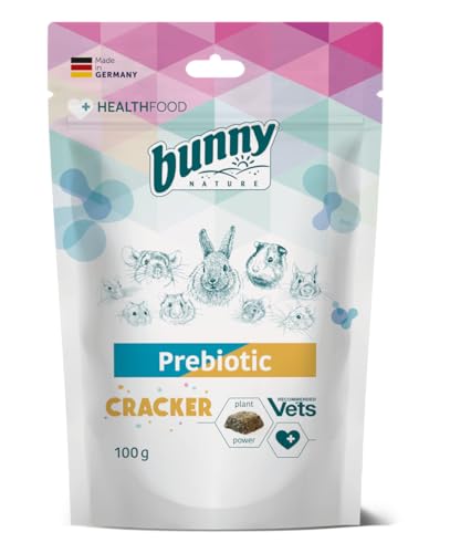 Bunny Prebiotic Cracker für Nagetiere | 100 g | Ergänzungsfuttermittel für Zwergkaninchen und Nagetiere | Unterstützung der Verdauung | Mit darmgesundheitsförderndem Innulin von Bunny