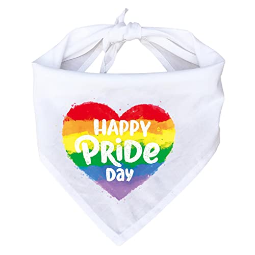 LGBT Hunde-Lätzchen, Regenbogen-Schals, Bandanas, atmungsaktives Dreieckstuch für kleine, mittelgroße und große Hunde, wendbar, dreieckig, Geschenk für Hundeliebhaber Buogint von Buogint