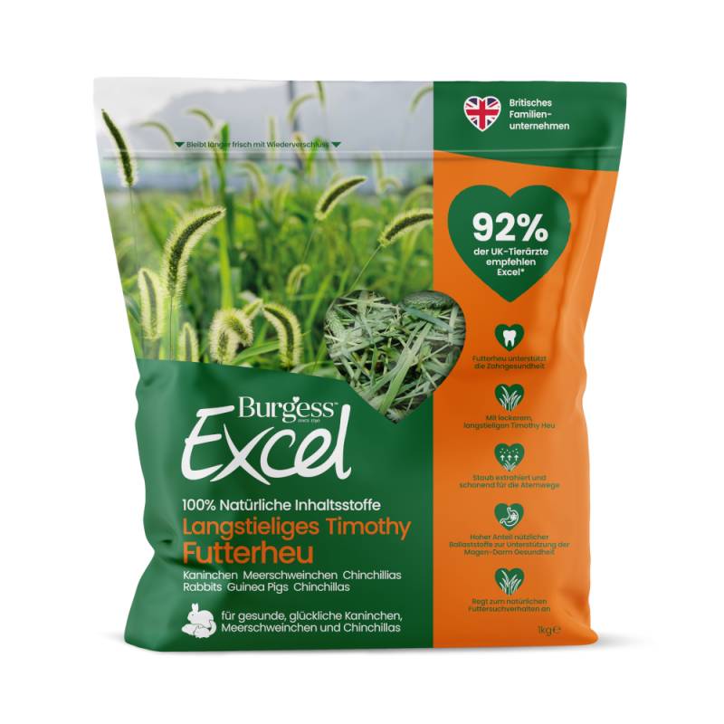 Burgess Excel Langstieliges Timothy Futterheu - 1 kg von Burgess