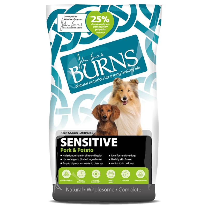 Burns Adult & Senior Sensitive Schwein & Kartoffel - 12 kg von Burns