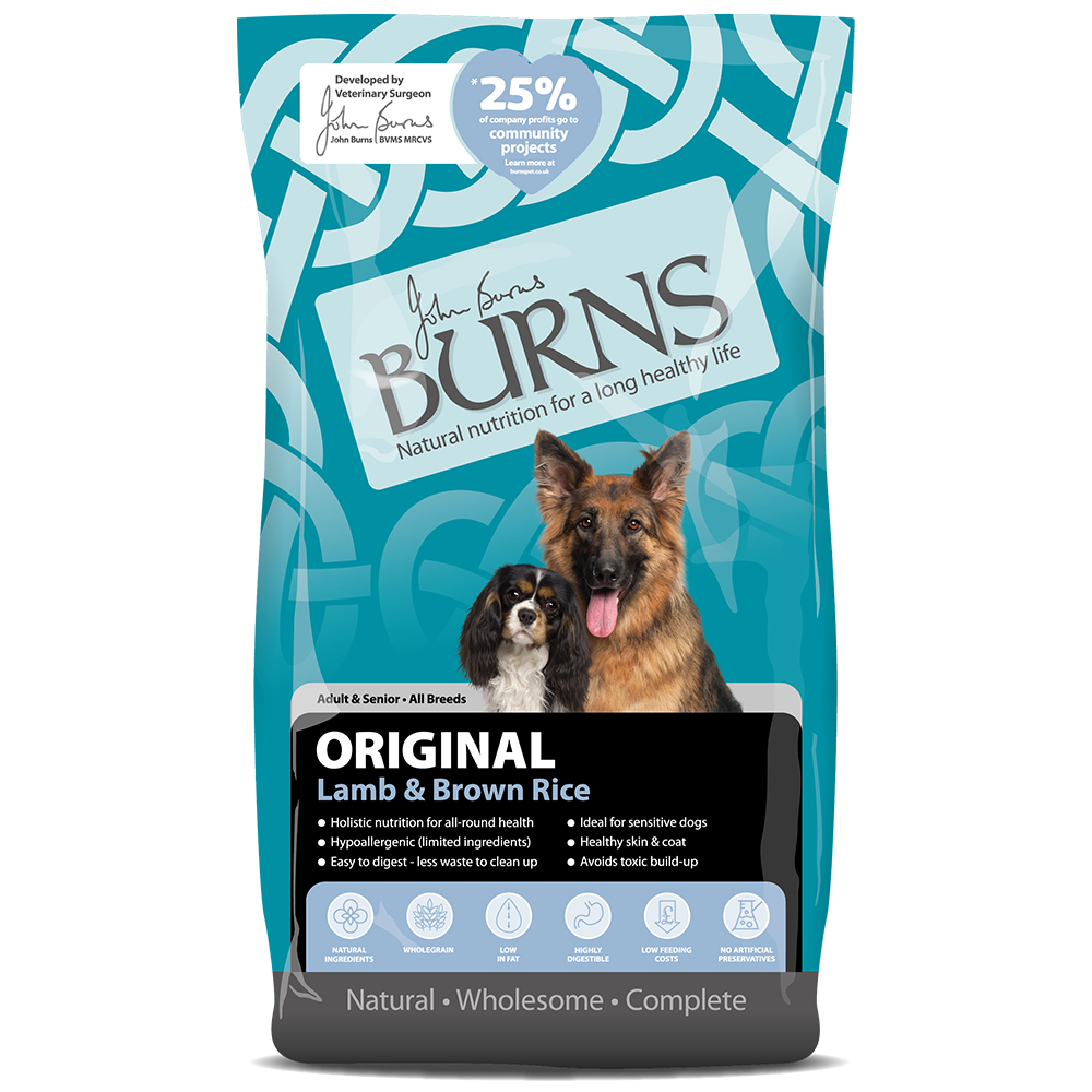 Burns Adult & Senior Original Lamm & brauner Reis - 12 kg von Burns