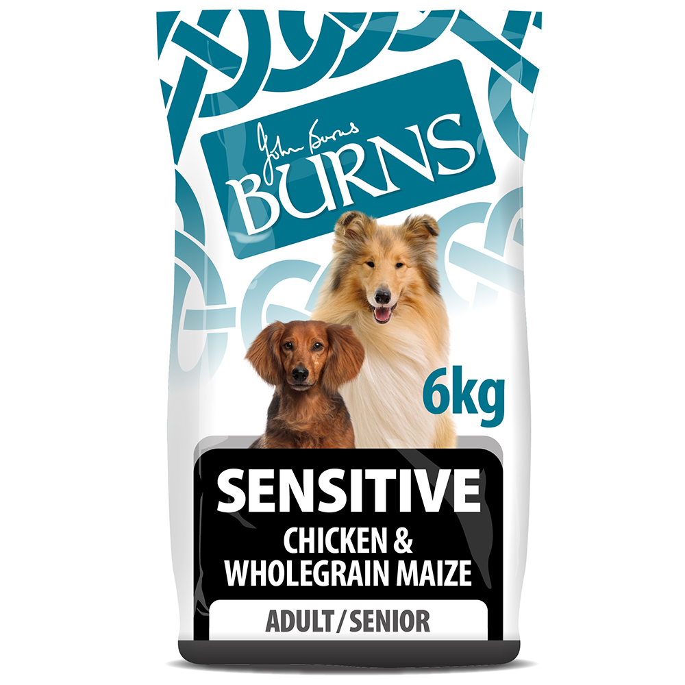 Burns Adult & Senior Sensitive - Huhn & Vollkornmais - Sparpaket: 2 x 6 kg von Burns