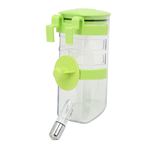 Hängende Haustier-Trinkflasche für Käfig, Verstellbarer 4-Gang-Hunde-Wasserflaschenspender, 350 Ml Hängender Wasserflaschenspender für Kleine Tiere, kein Tropfen (Green) von BusoTh