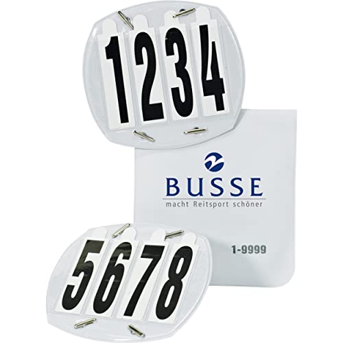 Busse Startnummern OVAL, Tasche, 4-stellig, weiß, Gummiband von Busse