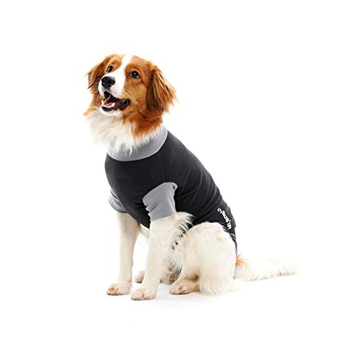 Buster Klassischer Body für Hunde, Größe XS, Schwarz/Grau von Buster