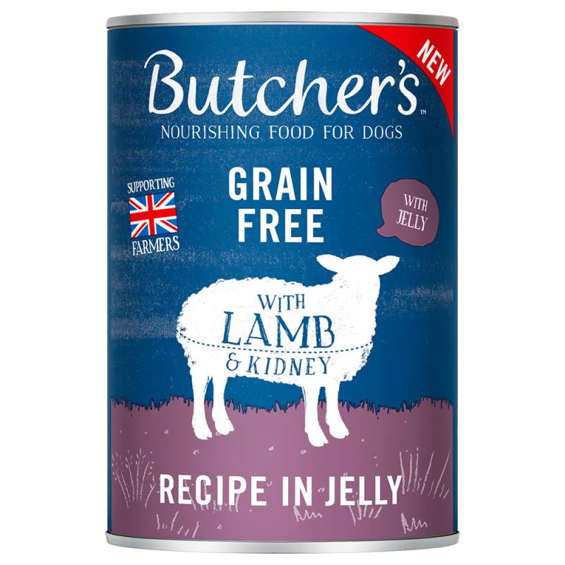 Sparpaket Butcher's Original Getreidefrei für Hunde 24 x 400 g - mit Lamm in Gelee von Butcher's