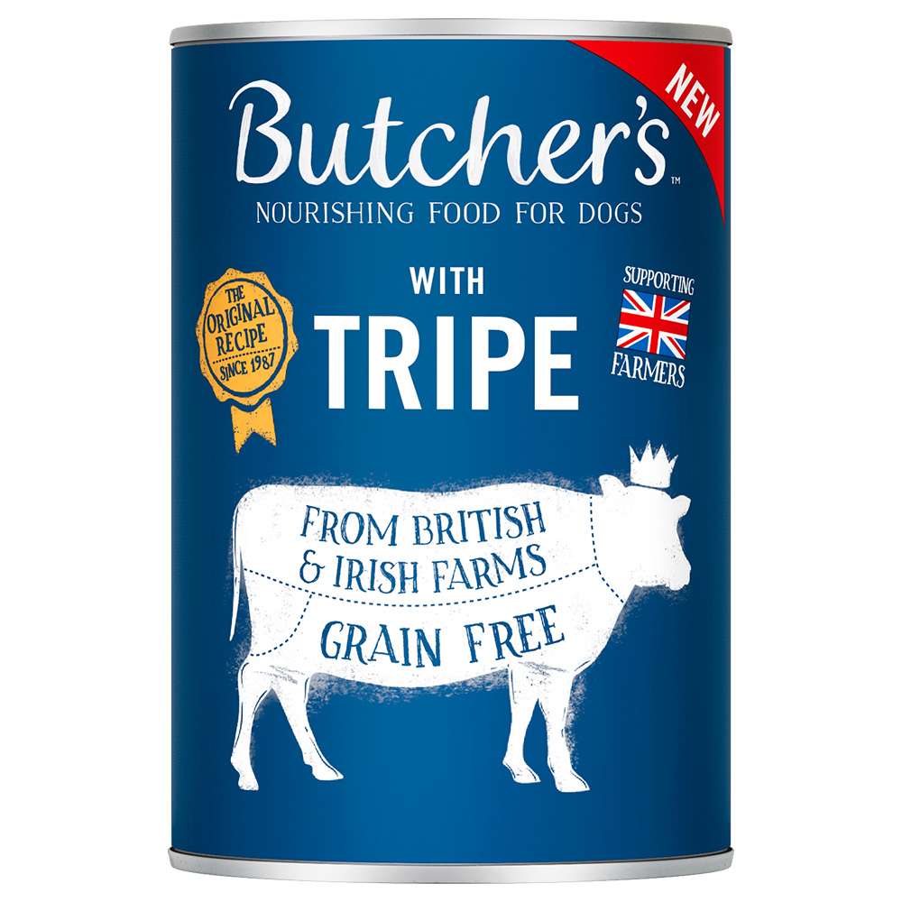 Sparpaket Butcher's Original Getreidefrei für Hunde 24 x 400 g - Pastete mit Pansen von Butcher's