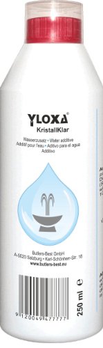 Caseeto Yloxa KRISTALLKLAR - Wasserzusatzkonzentrat für Brunnen, Wasserwände, säulen, kaskaden und Vernebler im Innen- und Außenbereich - 250 ml Flasche von Caseeto