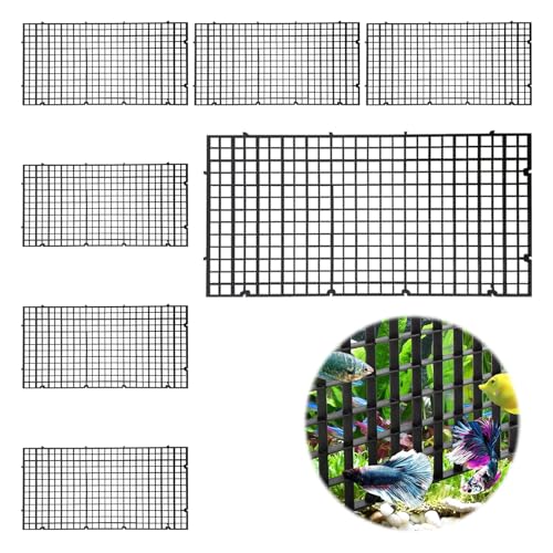 Aquariumteiler für Isolation, 8 Stück 30x15cm Aquarium Tank Grid Trennung Brett, Aquariumgitter aus Kunststoff, Aquarium Trennwand Fisch Tank Teiler für Isolation, DIY-Filtration und Aquascaping von Butyeak