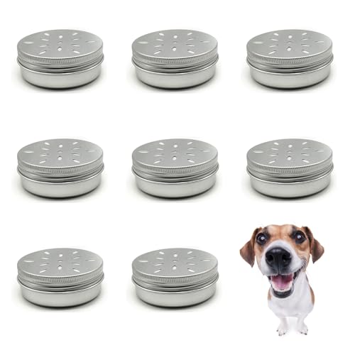 Hundeduft-Trainingsbox, Hundeduftboxen,8 Stück Welpenduft-Trainingsbox,Hundenasen-Arbeitsbehälter, Aluminium-Duftdosen,Scent Training Box,Hundegeruch Schnüffelkasten,Geruchstrainingskoffer der Hun von Butyeak